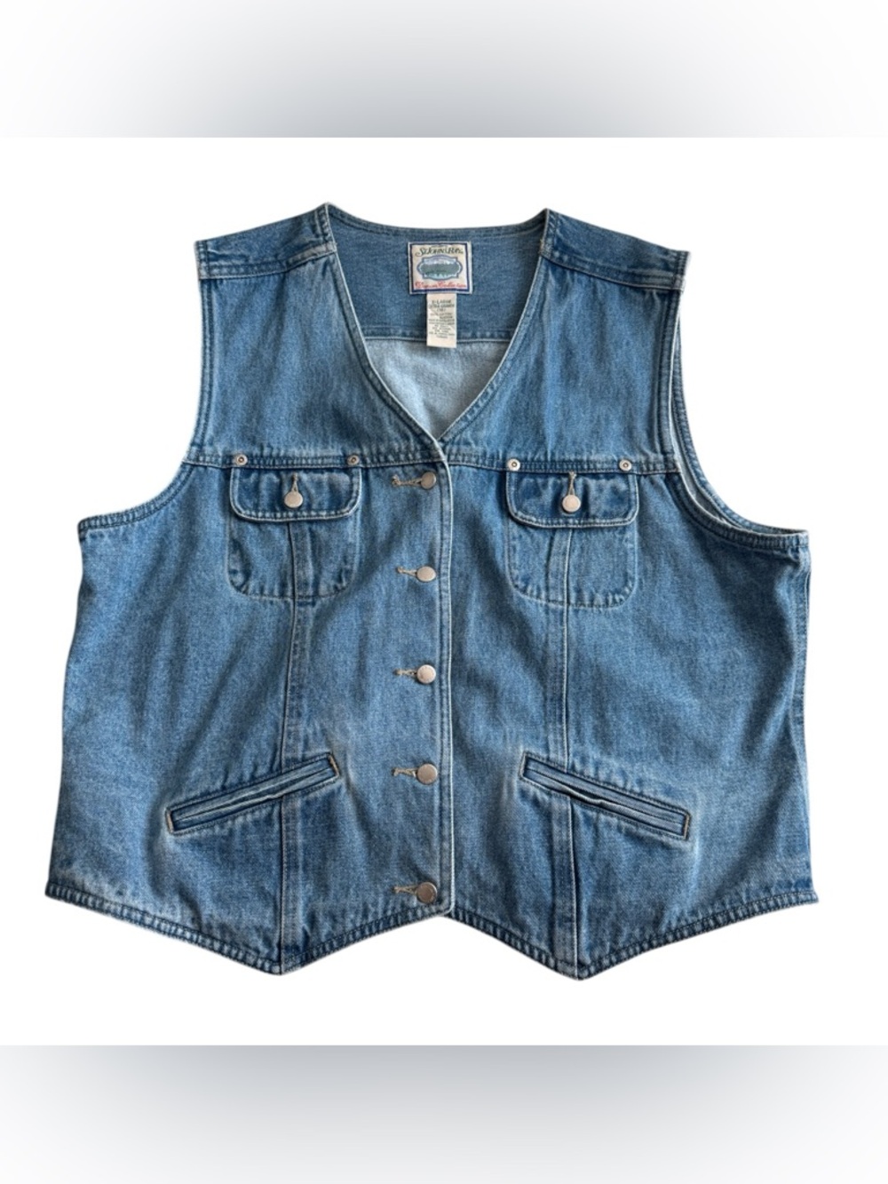 St. John’s Bay denim vest with tie back